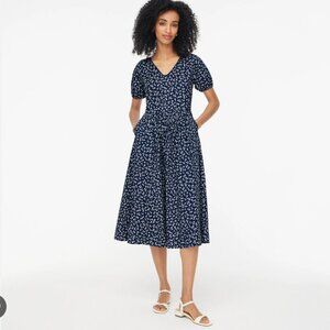 J. Crew Printed Lace-Trim Floral Prairie Western Midi Dress Sp 25 Line Sz XL
